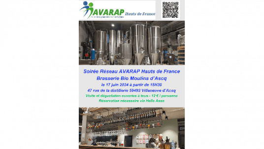 Soirée Réseau Avarap Hauts-de-France à la brasserie Moulins d'Ascq