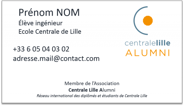 Commandez vos cartes de visite 2017 - Centrale Lille Alumni
