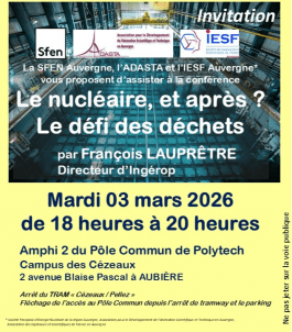 Conférence : Le nucléaire, et après ? Le défi des déchets
