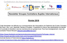 Newsletter des Centraliens-Supélec à l'International - Février 2019