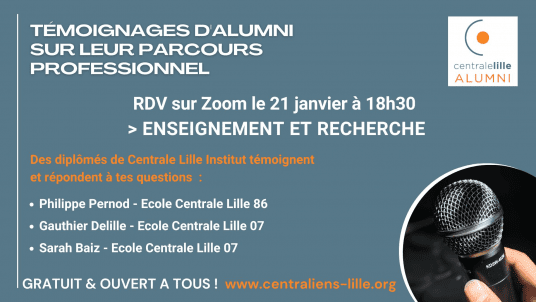 TAPP (Témoignages d'Alumni sur leur Parcours Professionnel) : enseignement et recherche